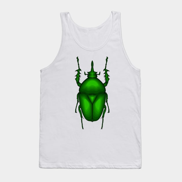 Mecynorhina torquata bug cartoon illustration Tank Top by Cartoons of fun